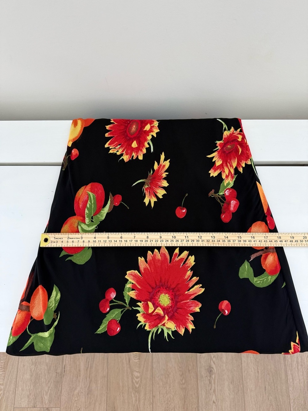 Vintage Joseph Ribkoff Fruit Floral Maxi Dress Size 8 - Picture 8 of 9